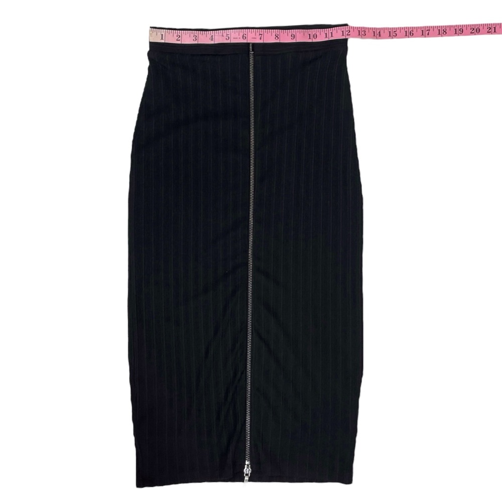 Bebe Full Zip Bodycon Knee Length Pencil Skirt in Black Size XS - Picture 7 of 12